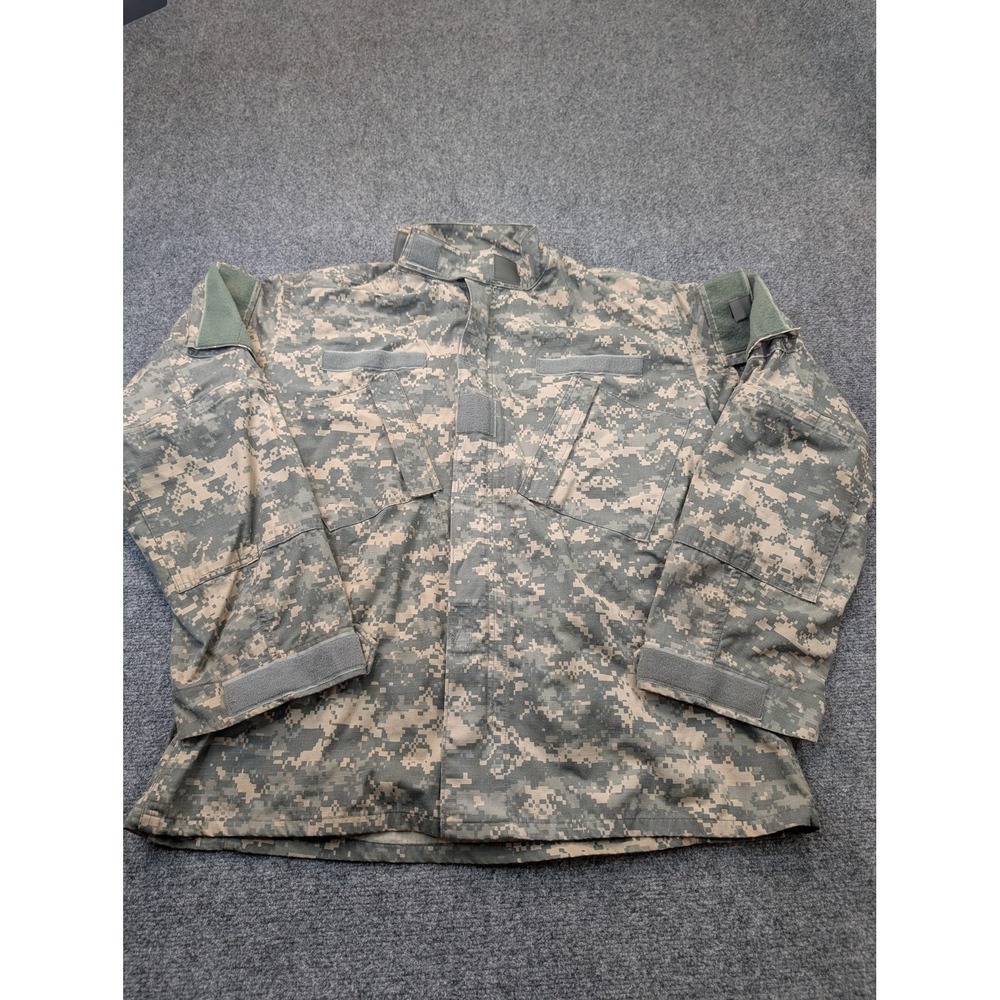 U.S. Army Jacket Mens Large Green Camo Buzz Off Insect Shield Field Combat